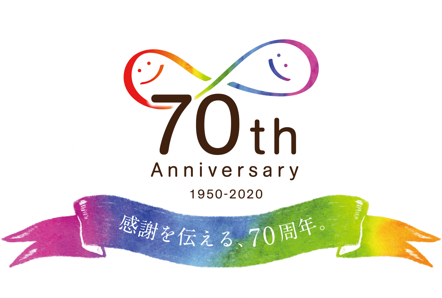 70th Anniversary 1950-2020 感謝を伝える、70周年。