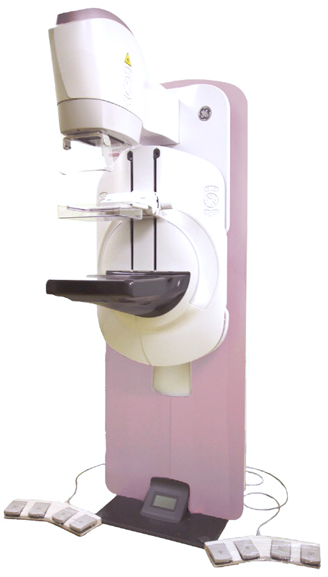 乳房X線撮影装置（マンモグラフィ）の写真